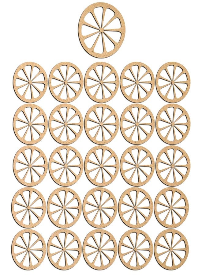 Haoser 3mm Wooden Cutouts for Scrapbooking Arts Crafts DIY Decoration, Pack of 25 Lemon Cutouts for Craft Project (Pine MDF -2 Inch) - Image 1